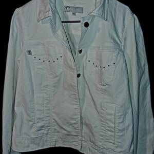 Women's White Denim Jacket